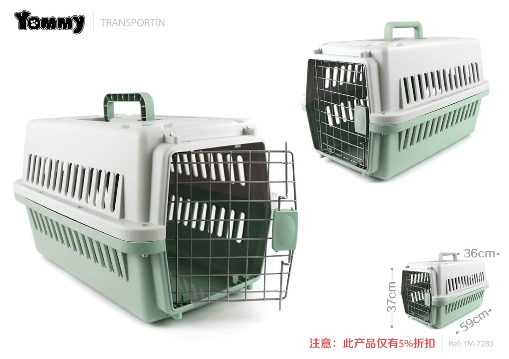 Transportín para mascotas 59*37*36 cm - Accesorios para mascotas