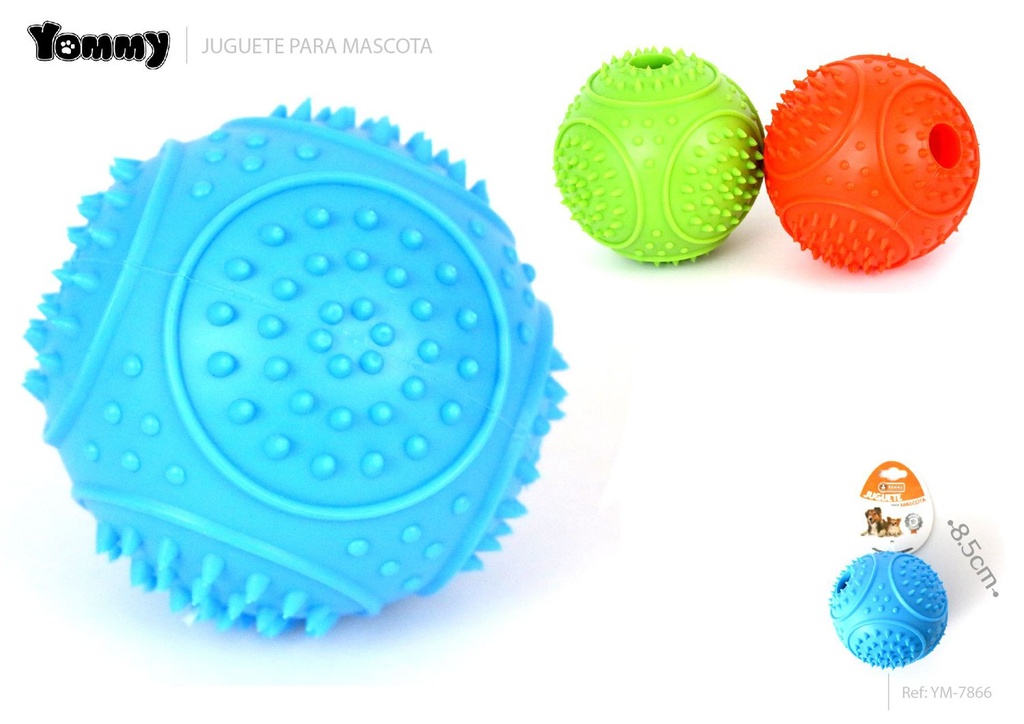 Juguete de goma para mascotas pelota 8.5cm