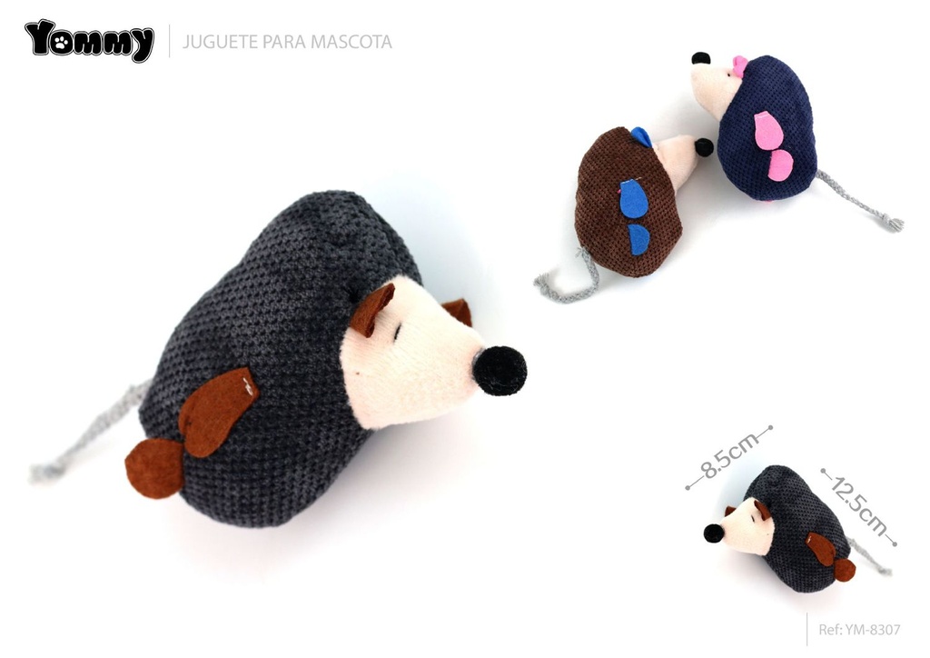 Juguete peluche ratón 12.5x8.5 cm - Juguetes para mascotas