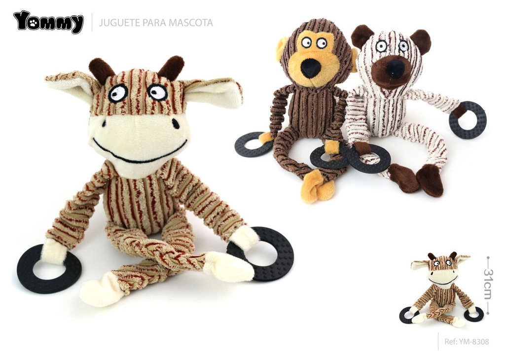 Juguete de peluche para mascotas oso 25x12cm