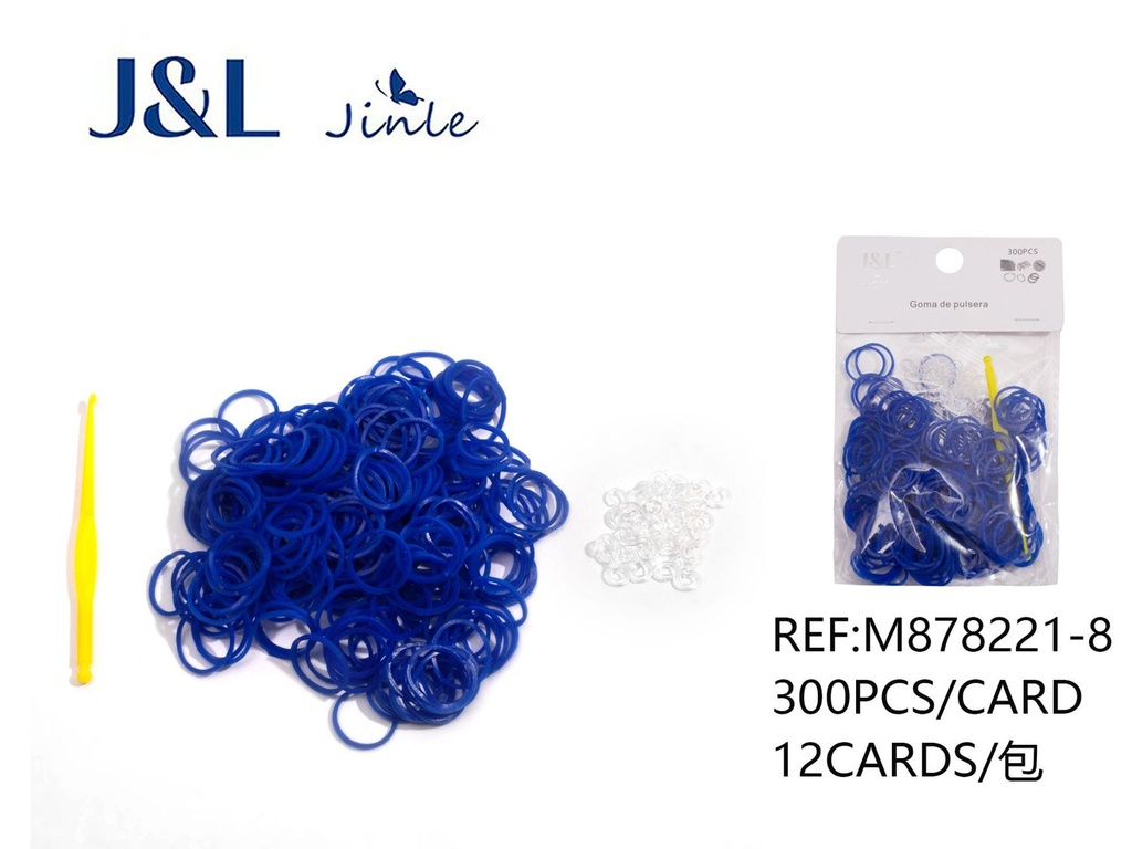 Gomas para telar DIY 300pcs azul cobalto para manualidades