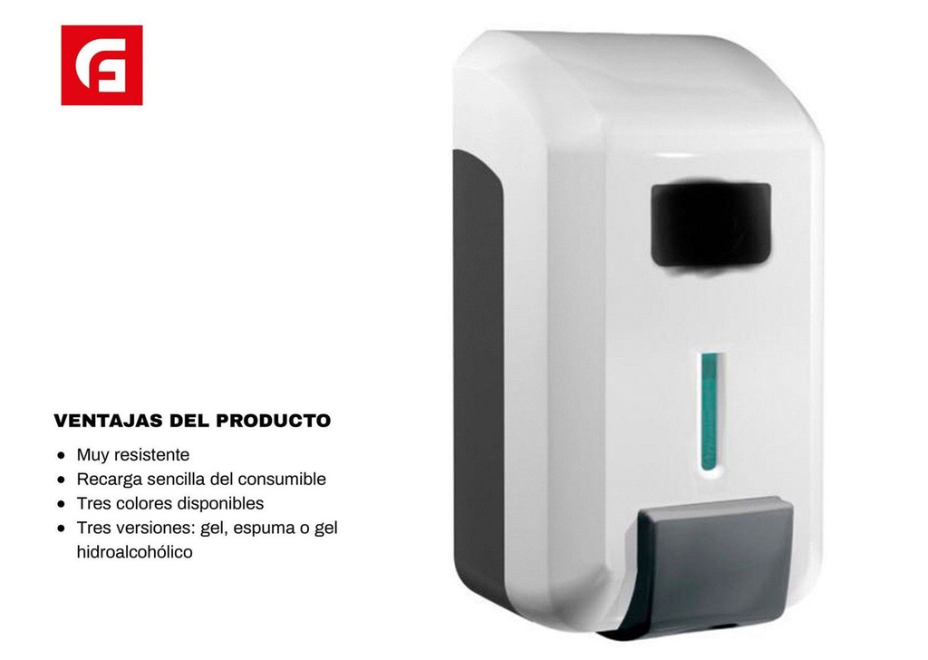 Dispensador de gel para higiene personal