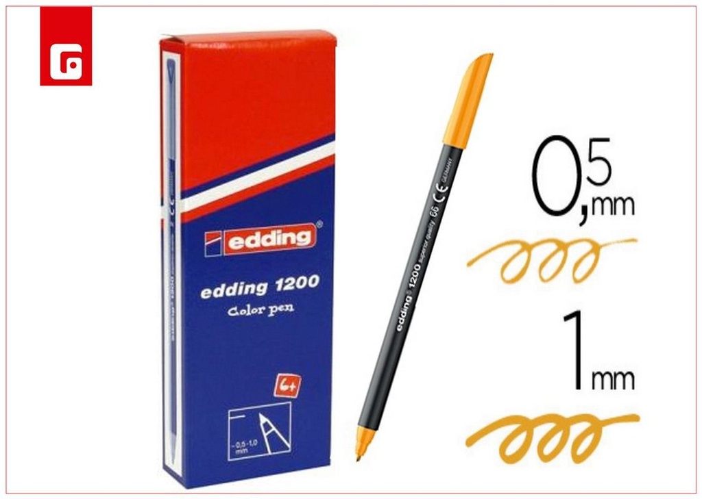 Rotulador Edding 1200 naranja neón - Material escolar