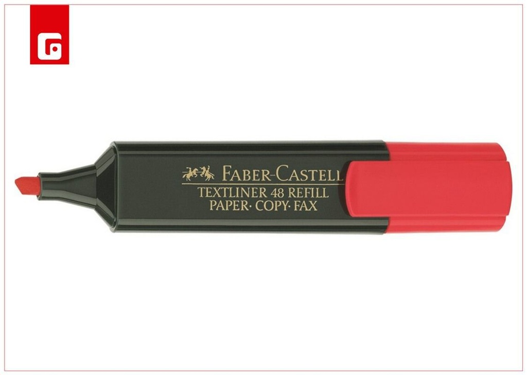 Marcador fluorescente rojo Faber Castell - Material escolar