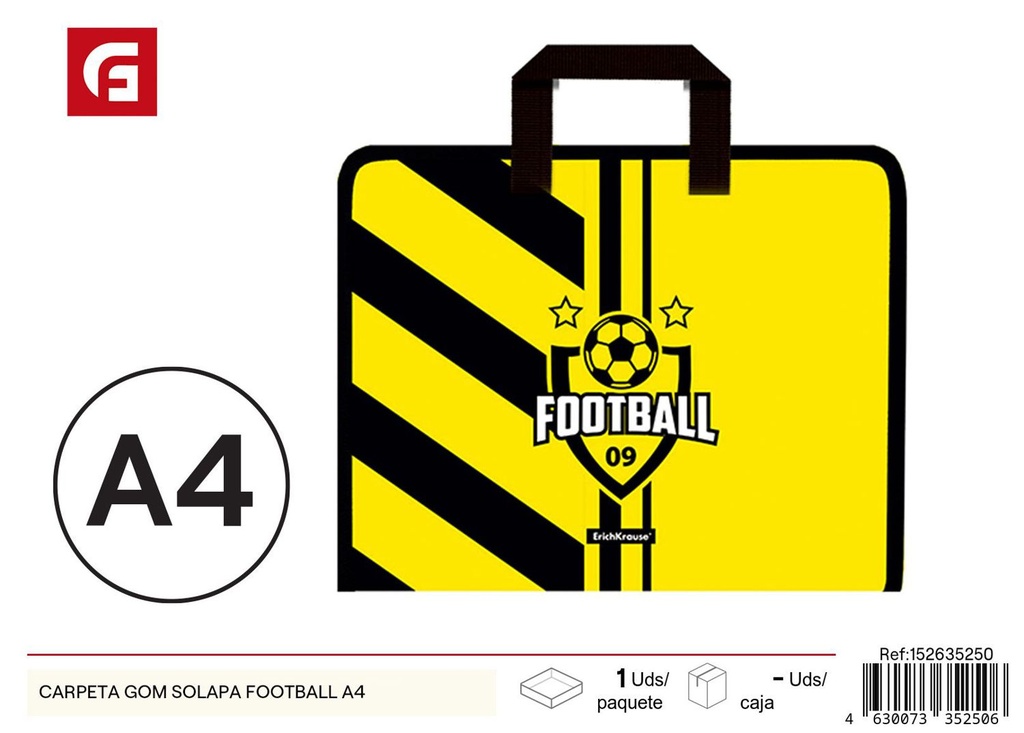 Carpeta goma solapa football A4 - Material de oficina