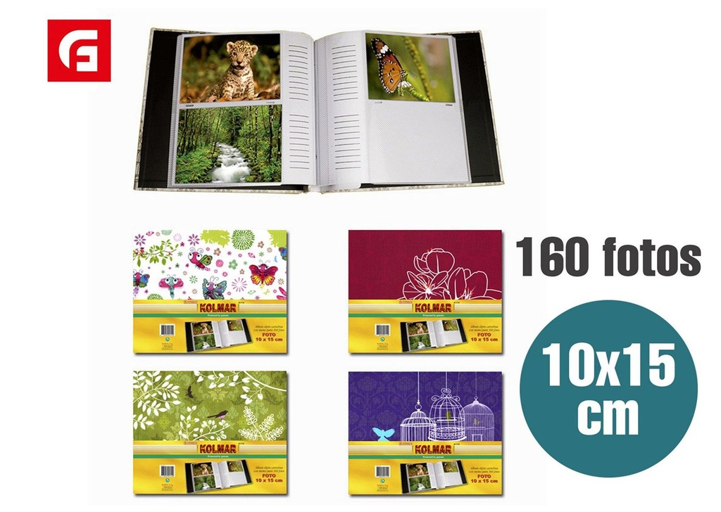 Álbum de fotos en papel para 160 fotos, ideal para recuerdos