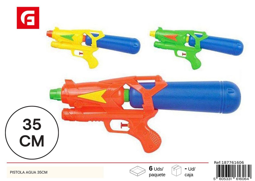 Pistola de agua 35cm para juegos de verano