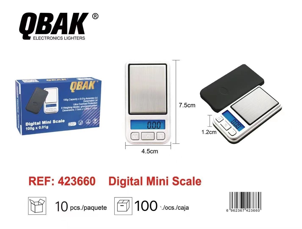 Báscula digital QBAK 423660 para pesaje preciso