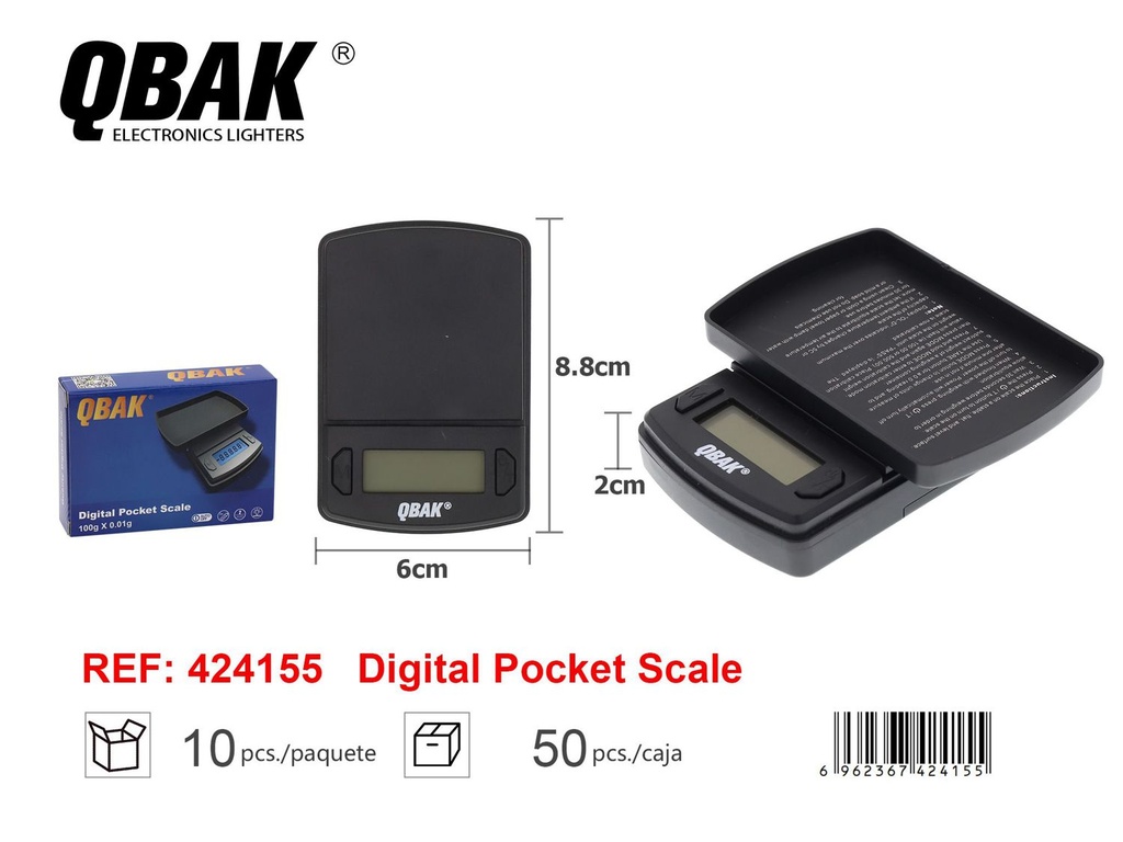 Báscula digital QBAK 424155 para peso y medidas