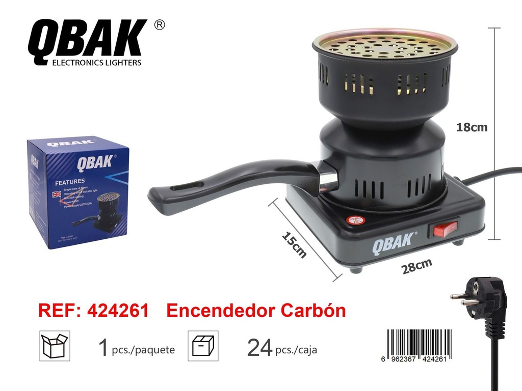 Hornillo QBAK H-009C para carbón y cachimbas