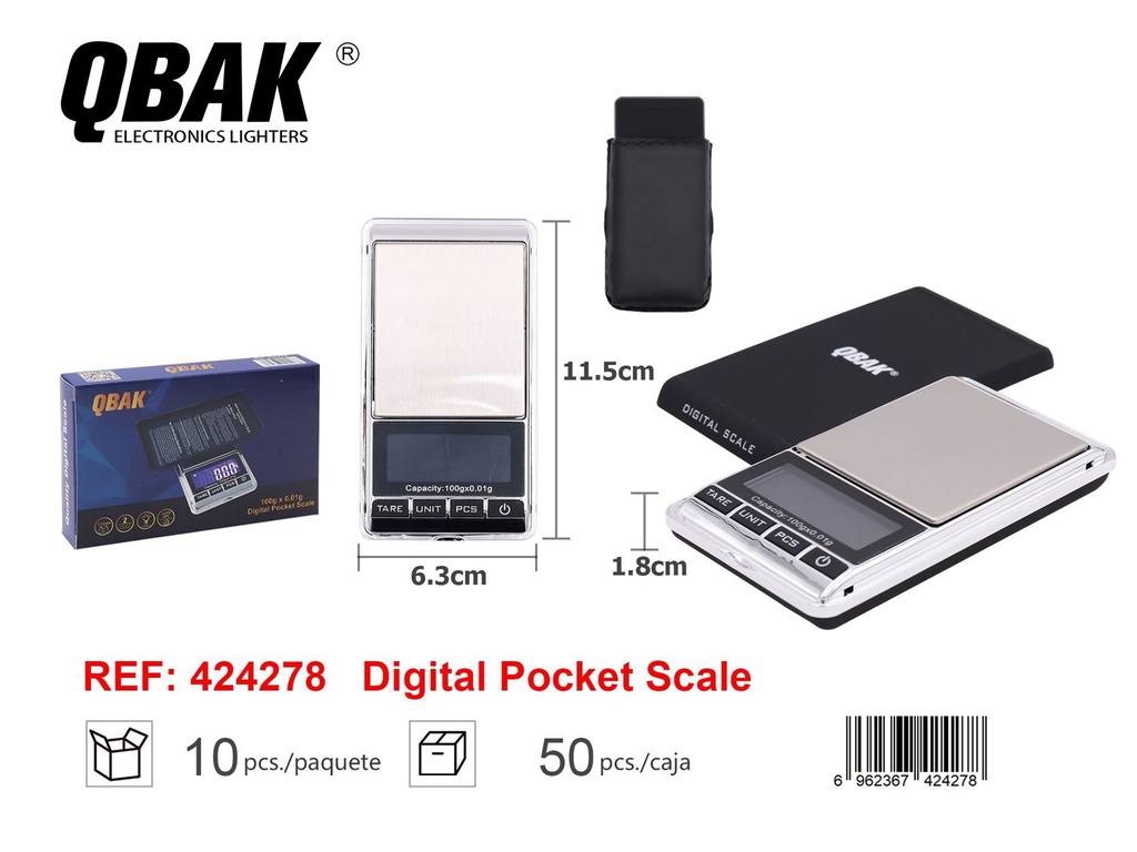 Báscula digital QBAK 424278 para pesaje preciso