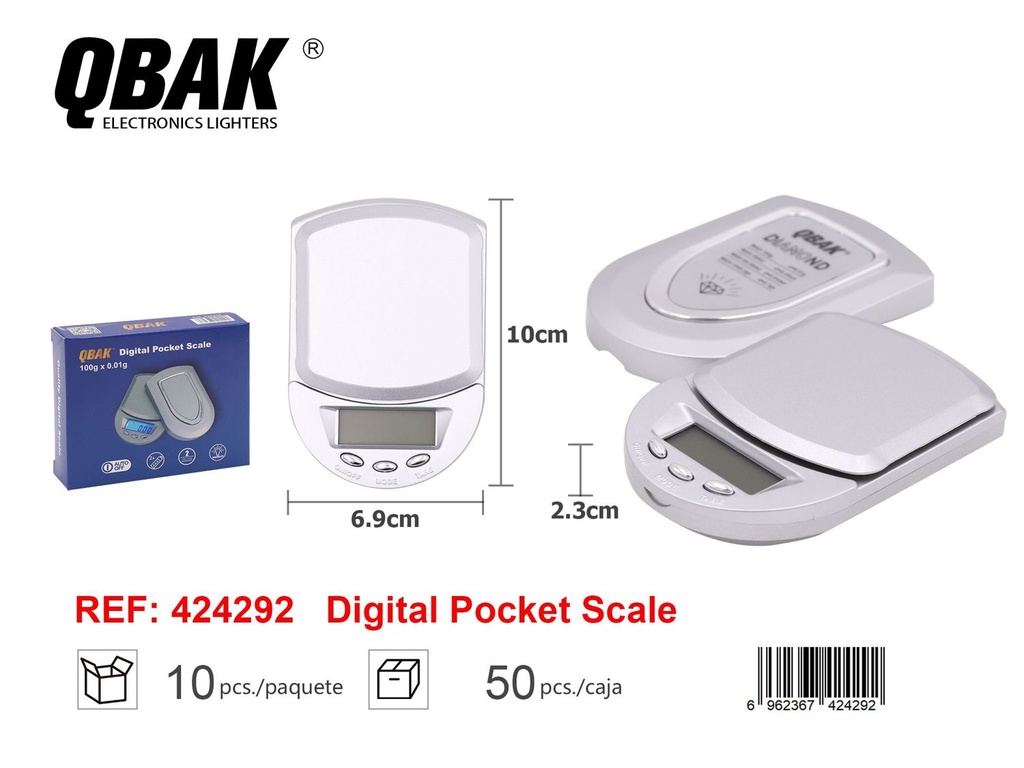 Báscula digital QBAK 424292 precisa para pesajes