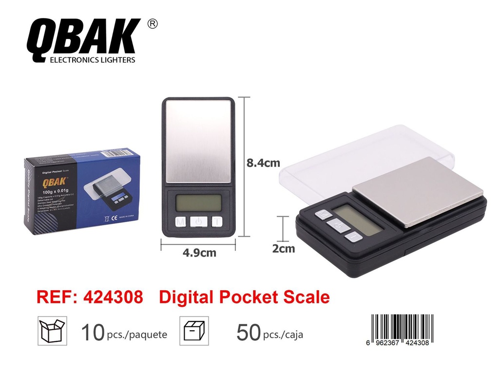 Báscula digital QBAK 424308 para pesaje y medición