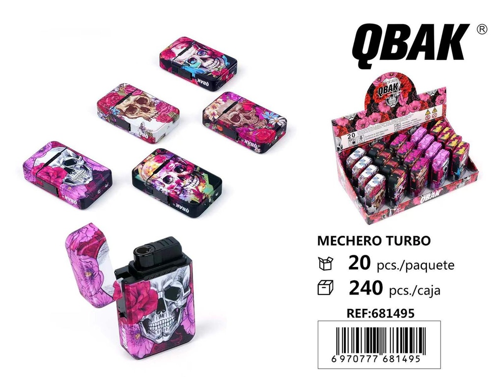 Mechero turbo Qbak para fumadores