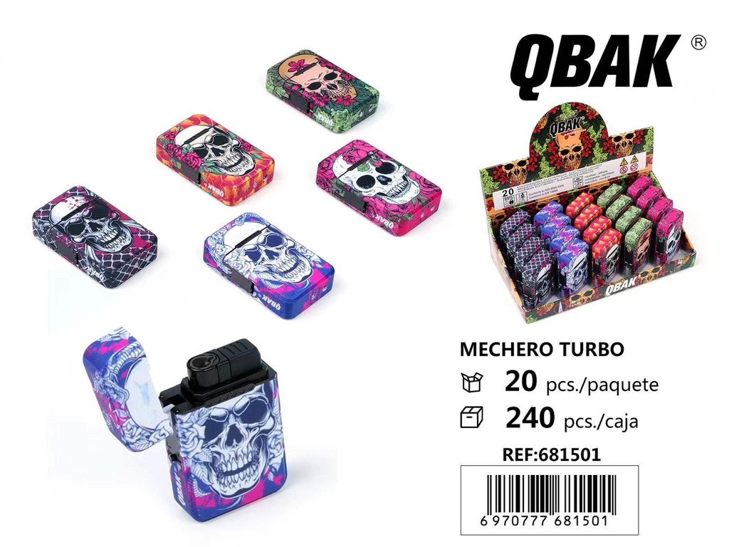 Mechero turbo QBAK para fumar y encender