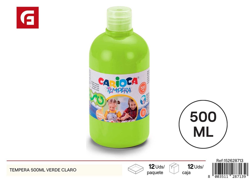 TEMPERA 500ML VERDE CLARO - Material escolar