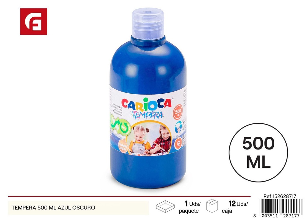 Pintura acrílica azul oscuro 500 ml - Material escolar y de arte