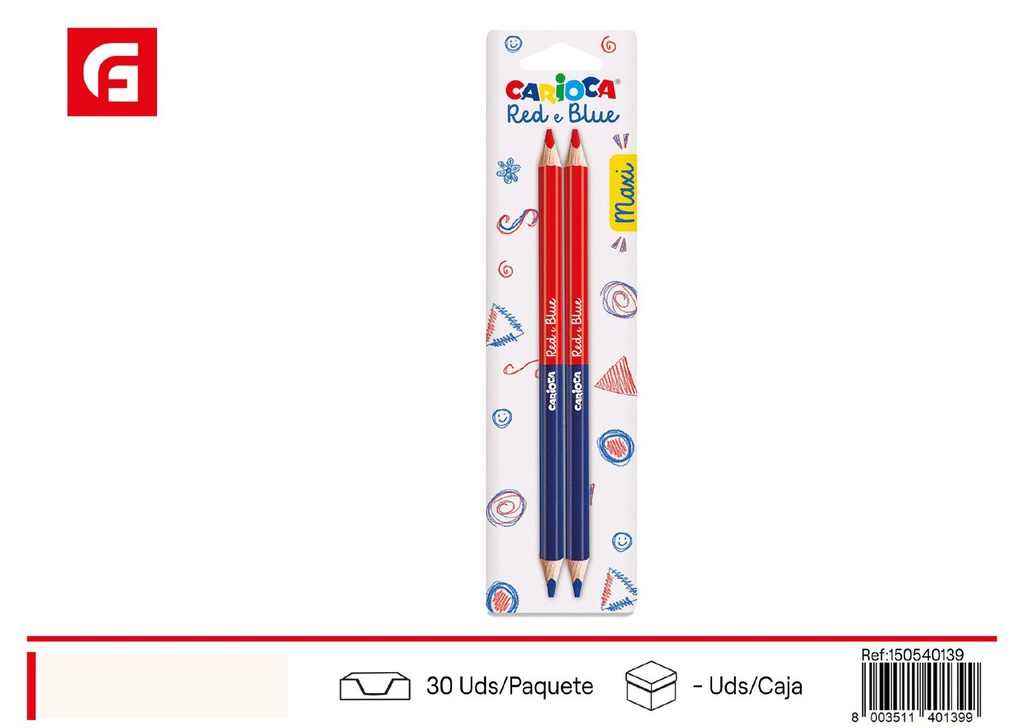 Lápices Bicolor Maxi Carioca - Papelería