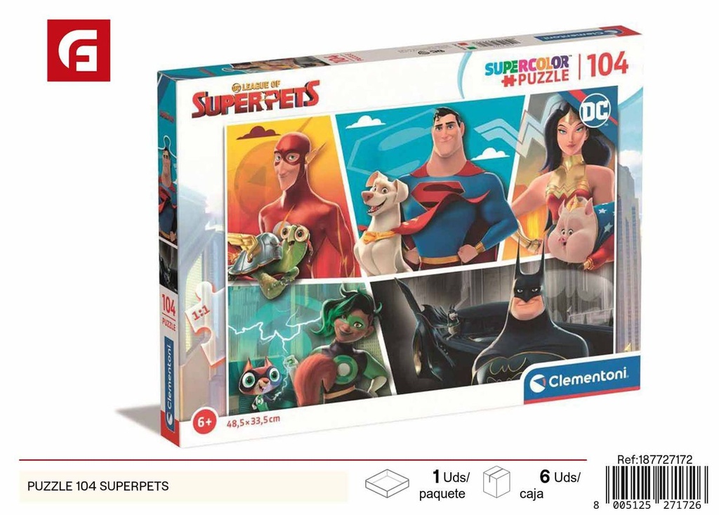 Puzzle 104 Superpets - Juguetes de rompecabezas