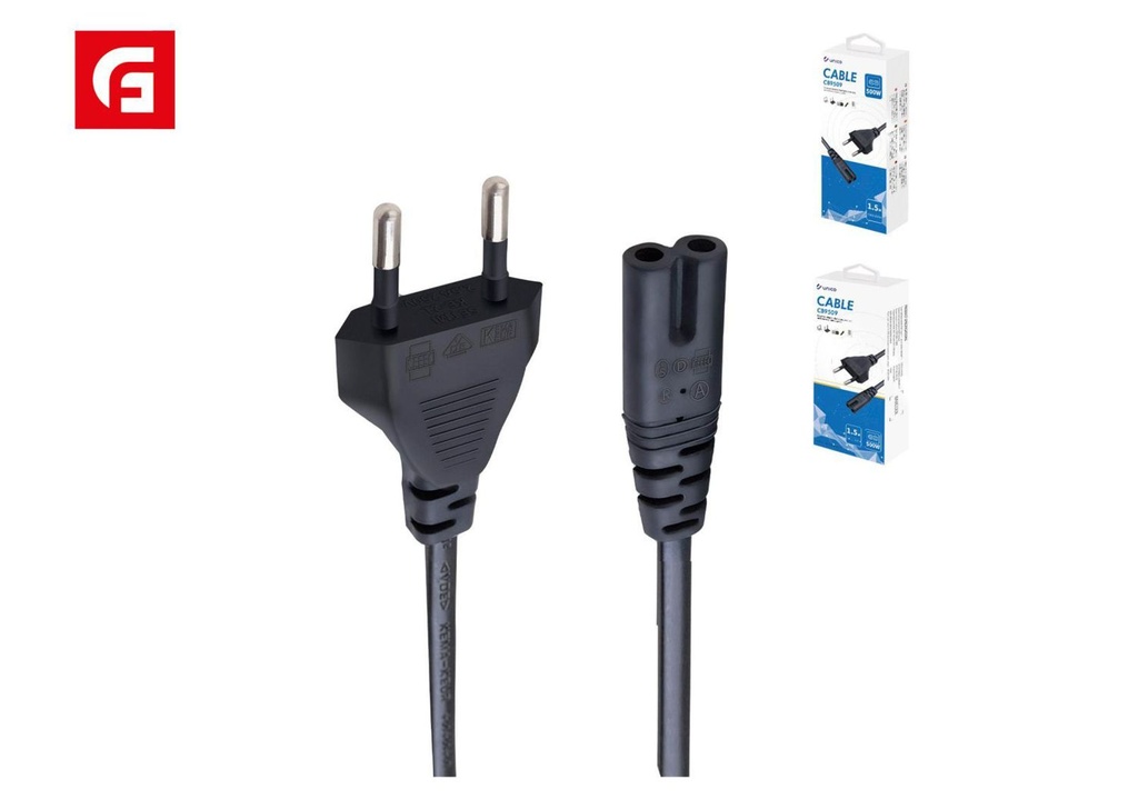 Cable de alimentación 1.5M negro - Suministros eléctricos