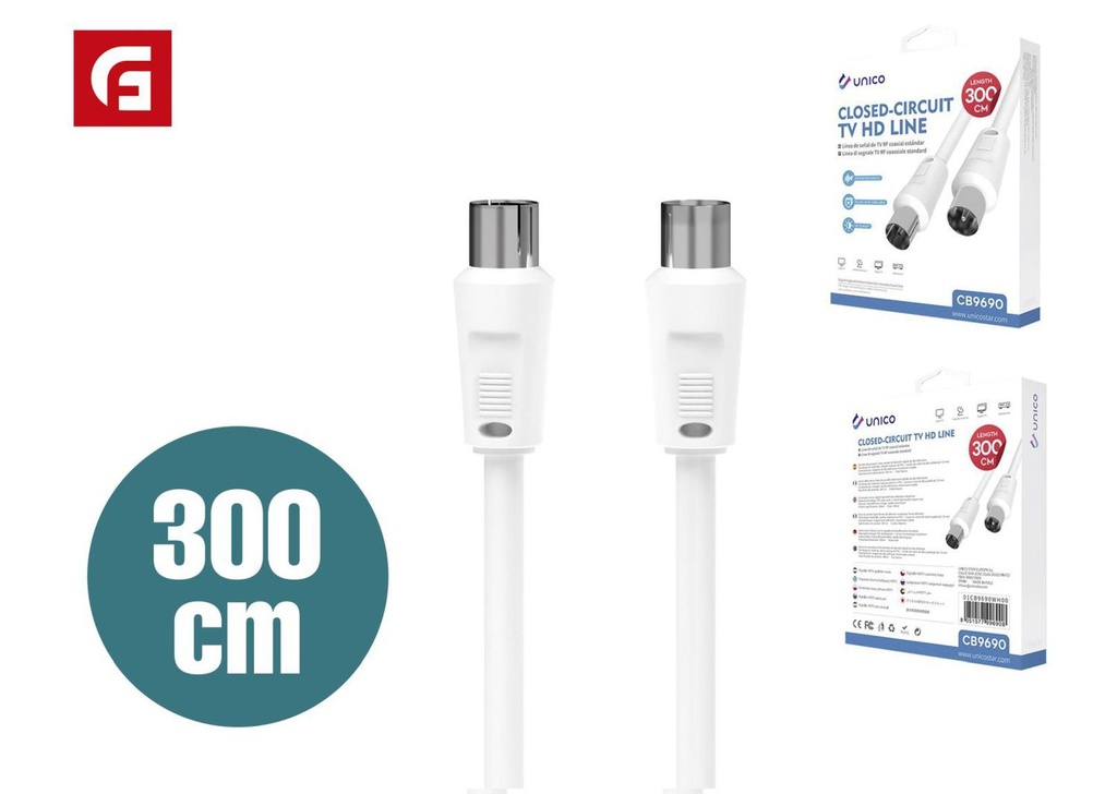 Linea de TV 3m blanco - Accesorios de TV