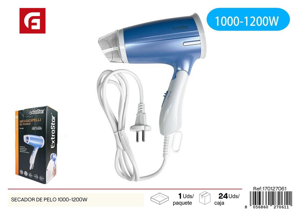 Secador de pelo 1000-1200W - Electrónica