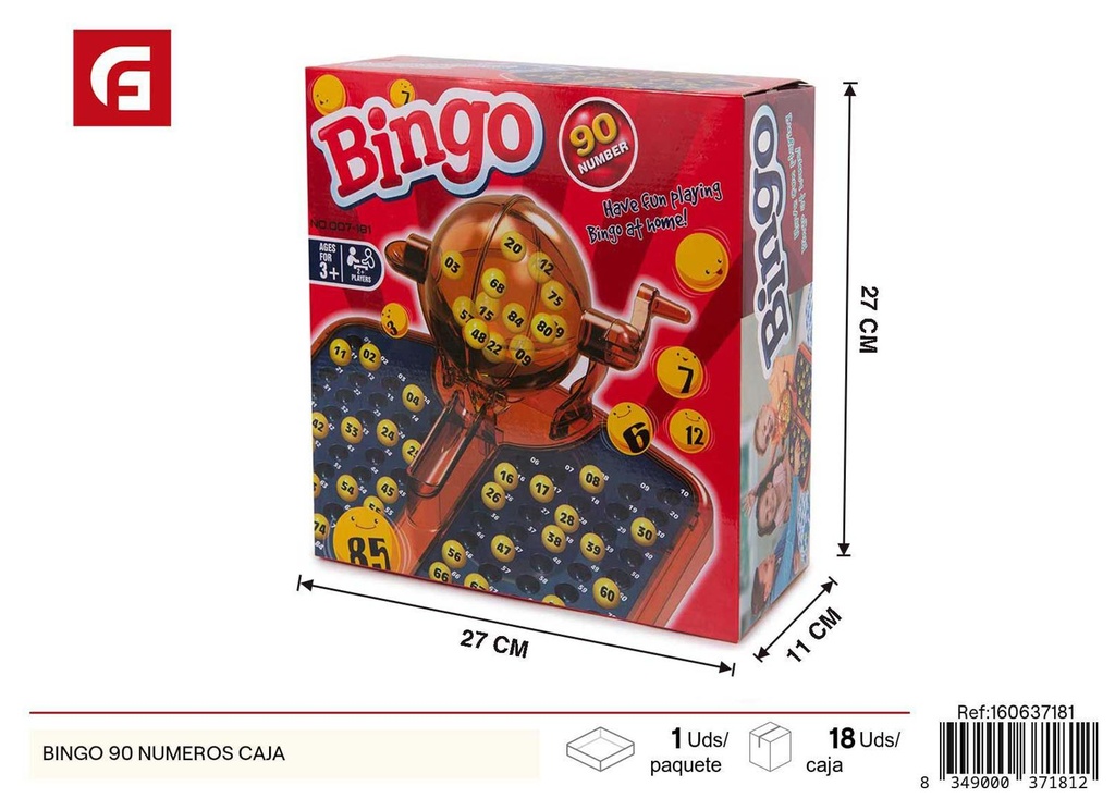 Juguete bingo 90 números - Juegos de mesa