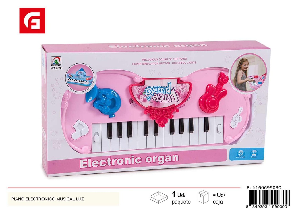 Piano electrónico musical con luz - Juguetes infantiles