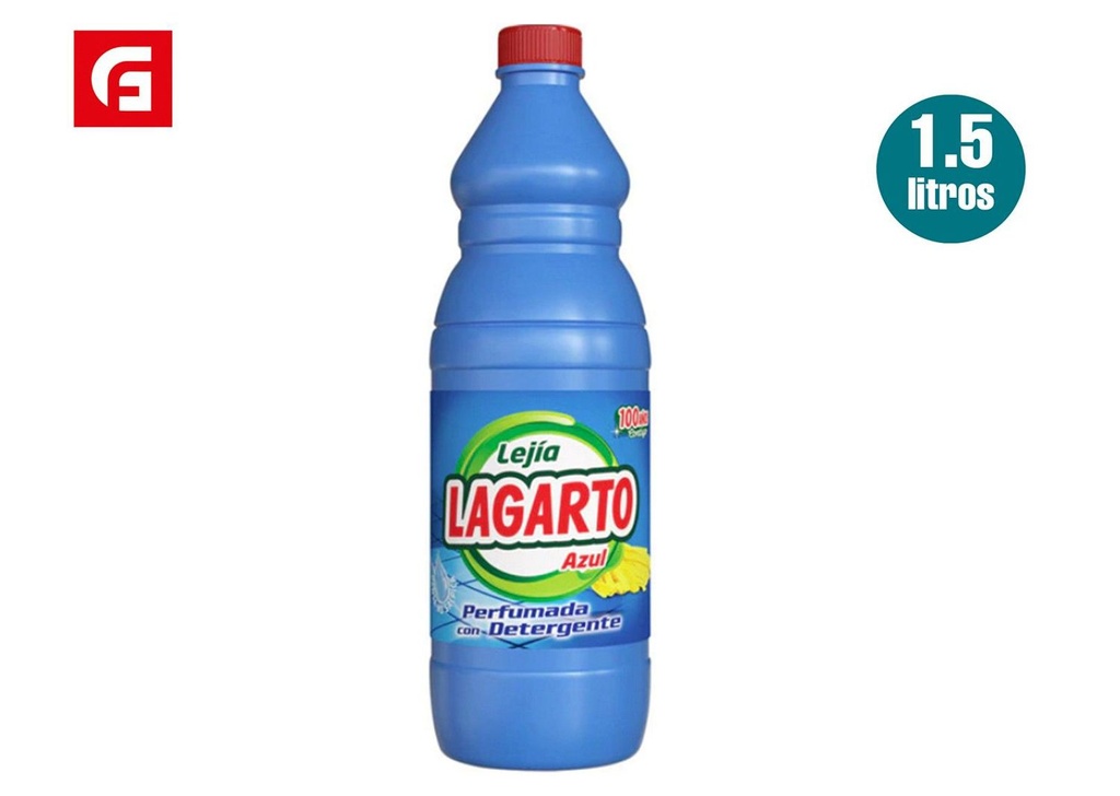 Lejía Deterlejia Lagarto Azul 1.5L para limpieza del hogar