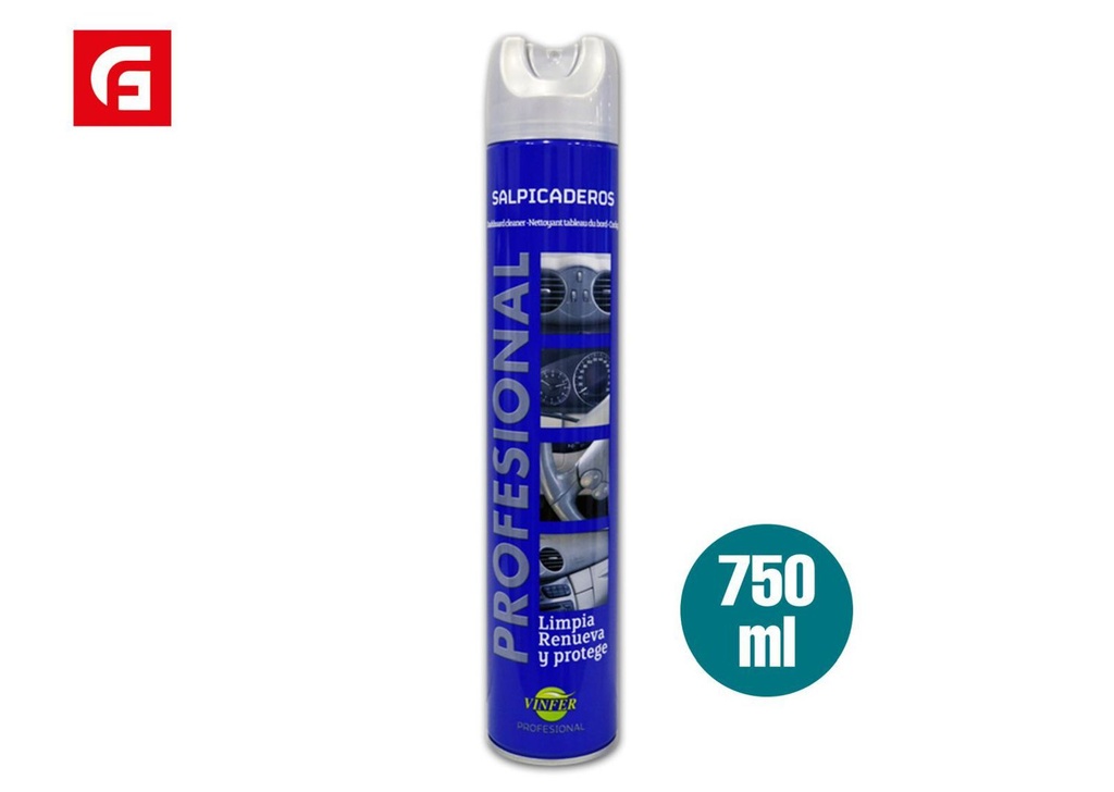 Aerosol salpicaderos V. Pro. 750ml para limpieza de coche