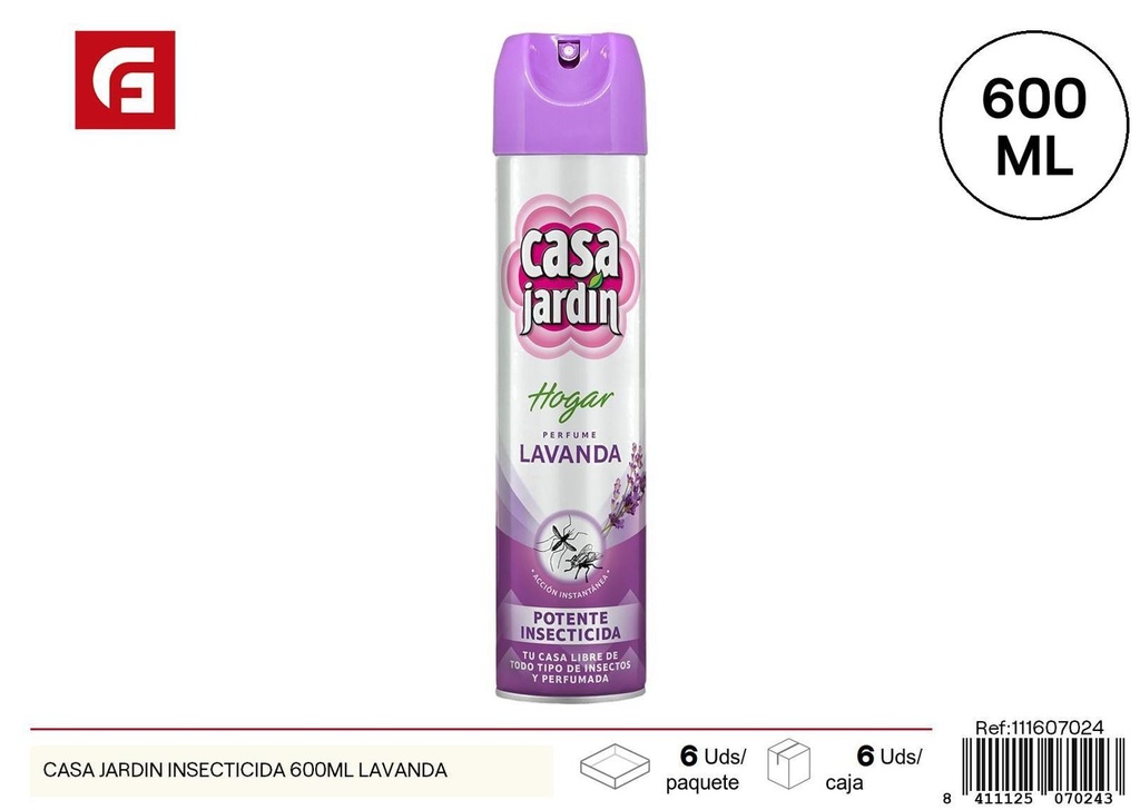 Insecticida casa jardín 600ml lavanda - Limpieza y cuidado del hogar
