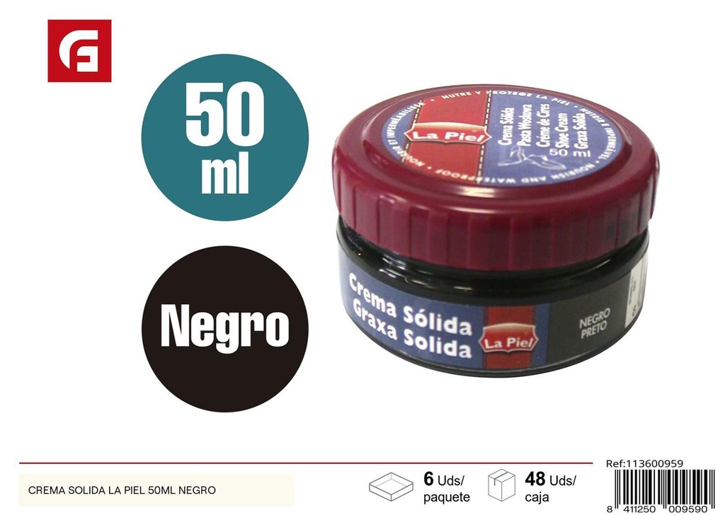 Cremas para calzado 50ML (negro, blanco, incoloro, marrón) - Cuidado del calzado
