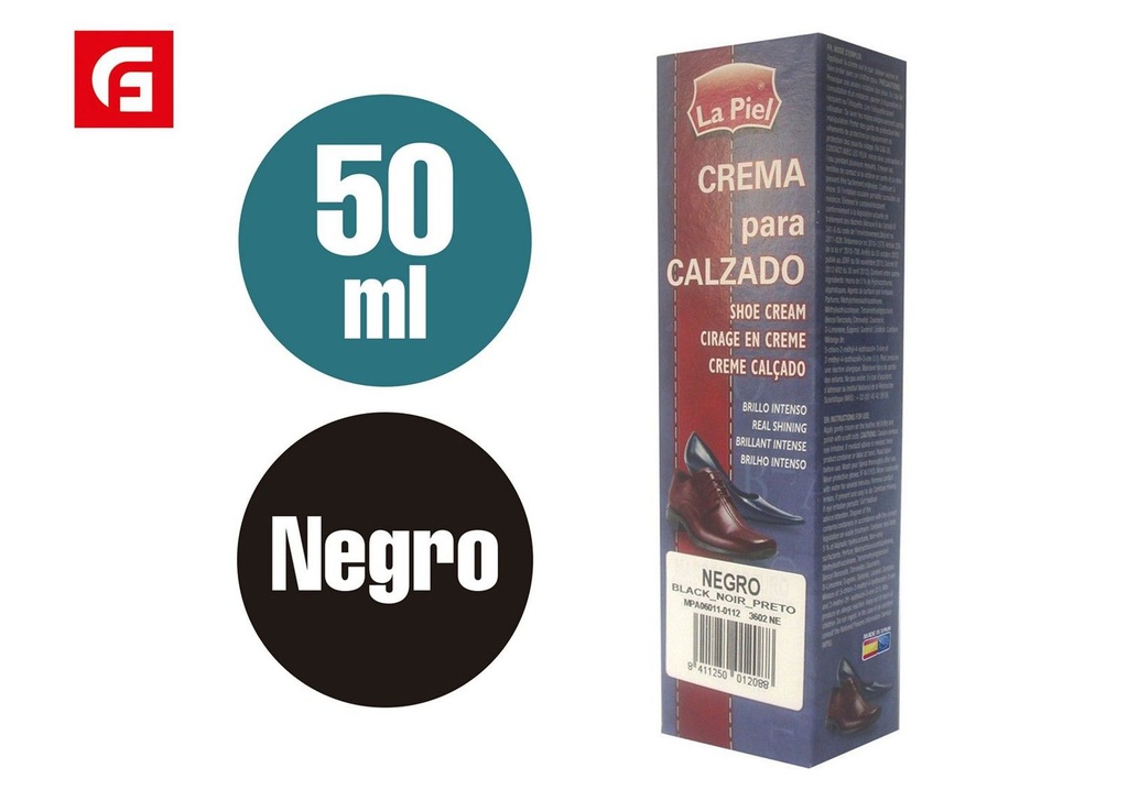 Crema negra para zapatos 50ml - Cuidado de calzado