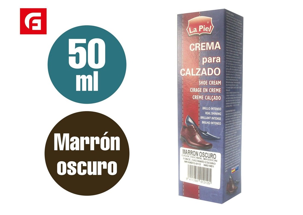 Crema marrón para zapatos 50ml - Cuidado de calzado