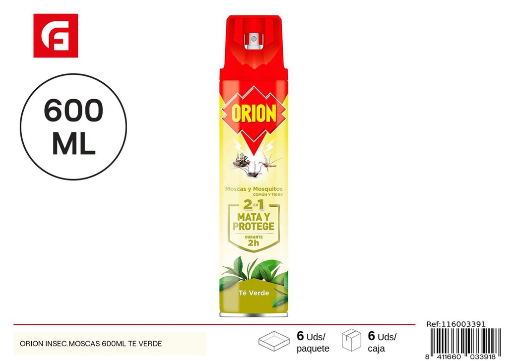 Insecticida 600 ml ORION: Moscas, té verde