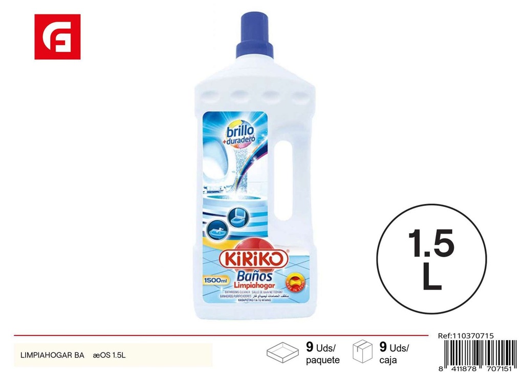 Limpiador para baños 1.5L para limpieza eficaz