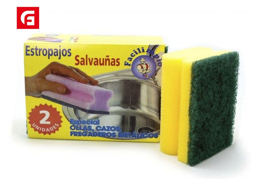 Esponja limpia ollas 2u para limpieza de cocina