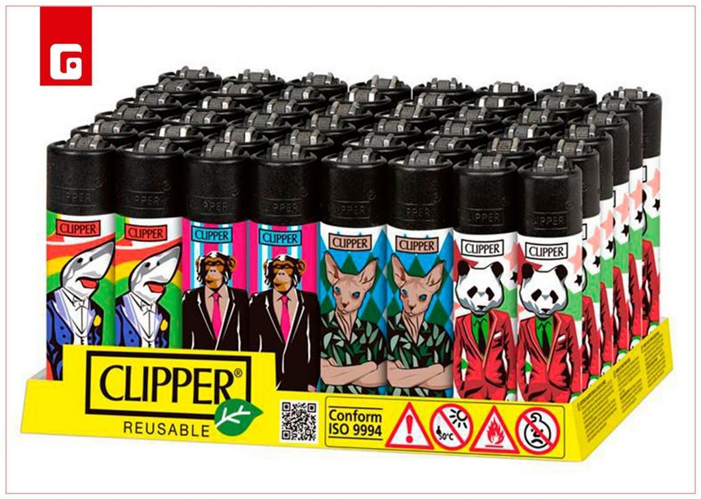 Mechero Clipper Large Animals Mix 1 B-48 para fumadores