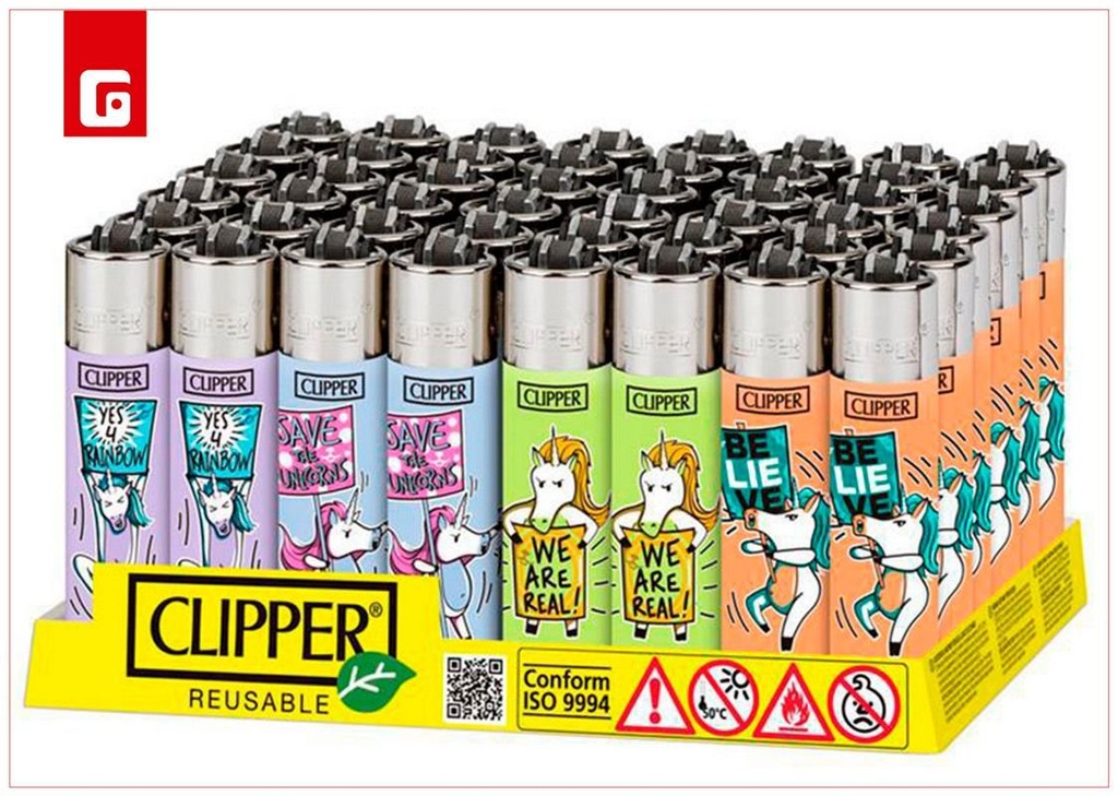 Mechero Clipper Large Unicorn Sings B-48 para coleccionistas y aficionados