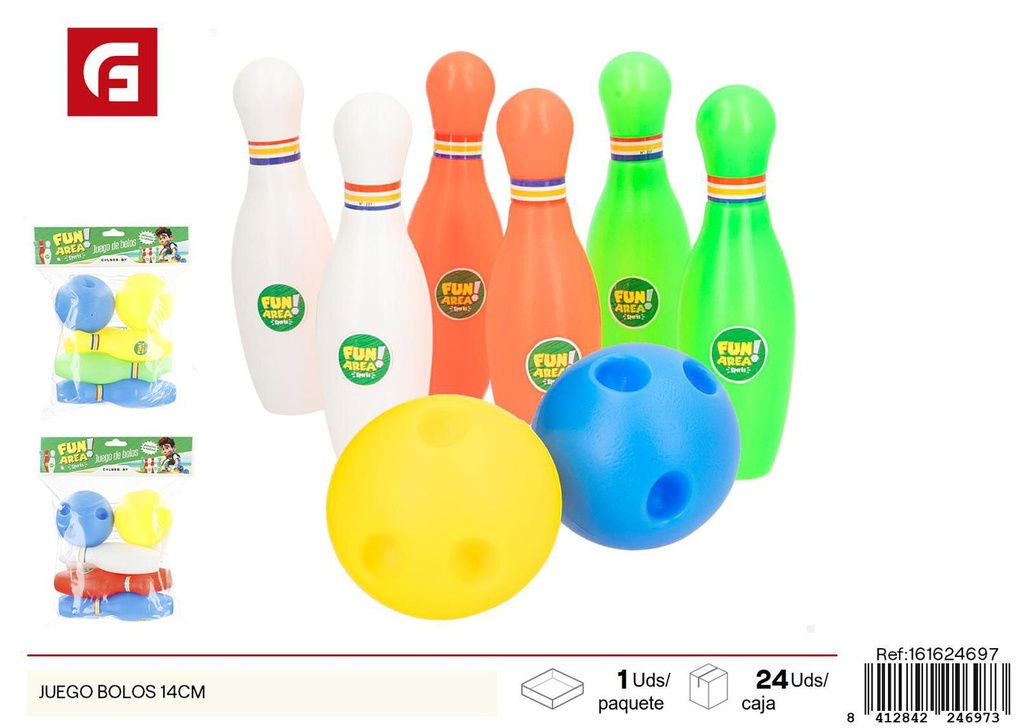 Juego de bolos 14cm para niños