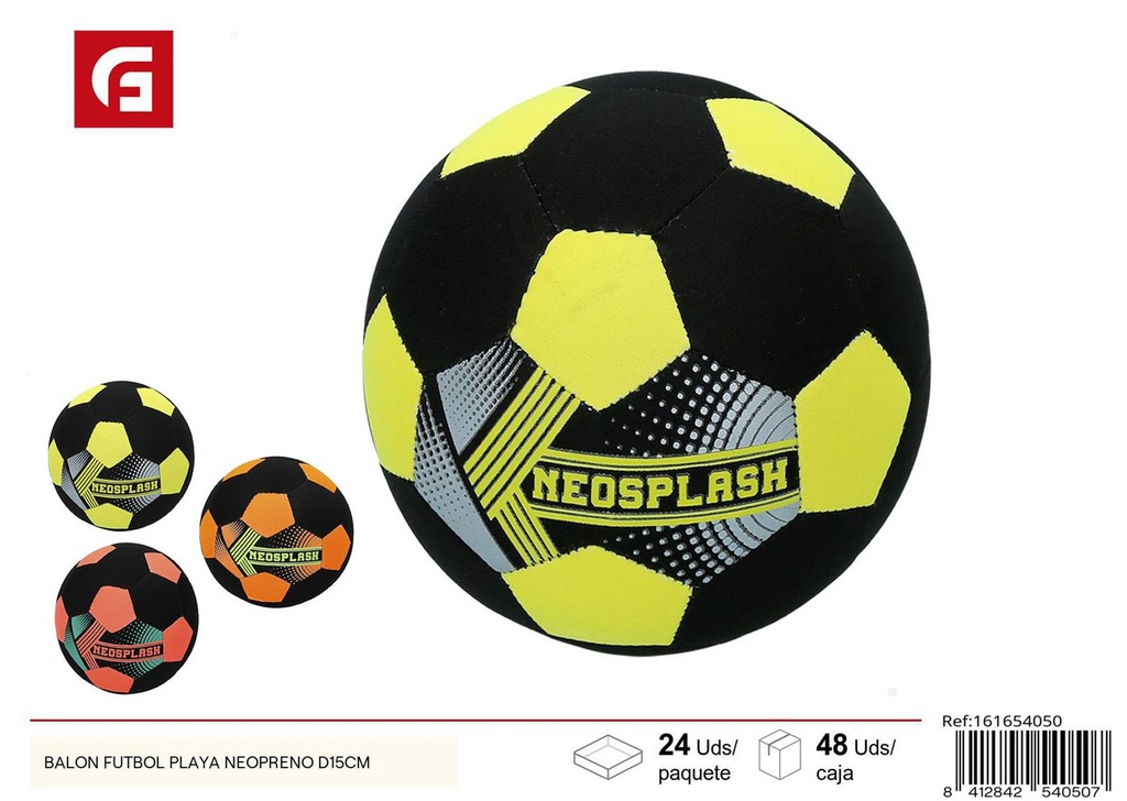 Balón de fútbol playa neopreno 15 cm - Juguetes