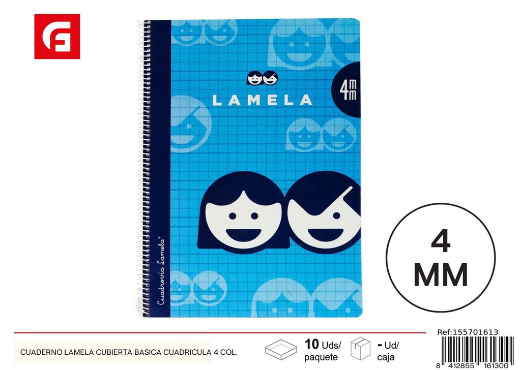 Cuaderno Lamela cuadrícula 4 col. - Papelería