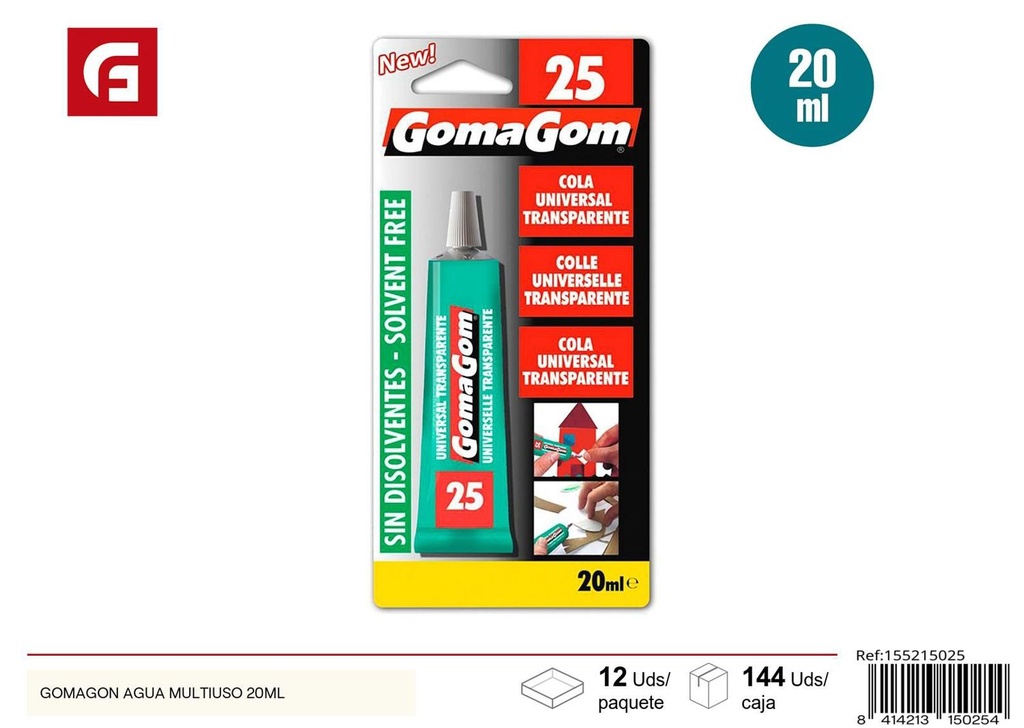 Gomagon agua multiuso 20ml para manualidades y reparaciones