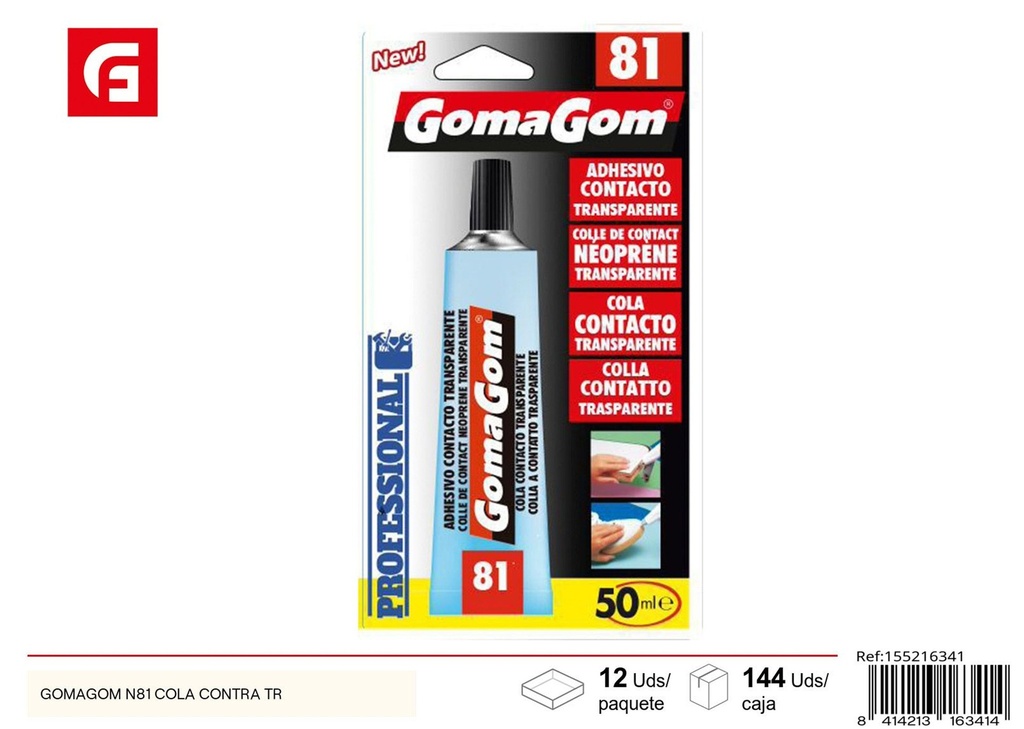 Goma Gom N81 cola contra TR - Material para manualidades