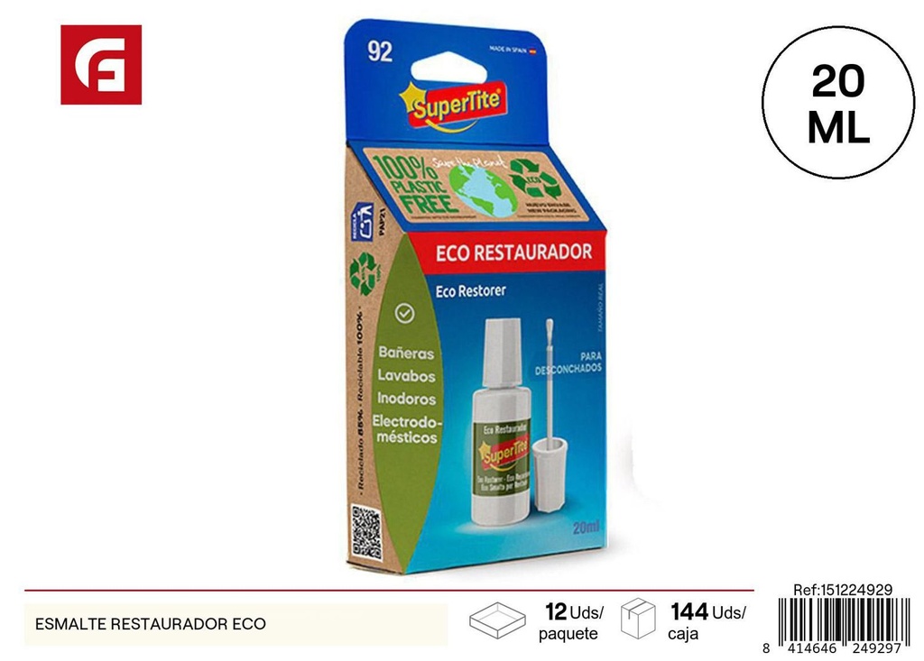 Esmalte restaurador eco-friendly para reparación de superficies