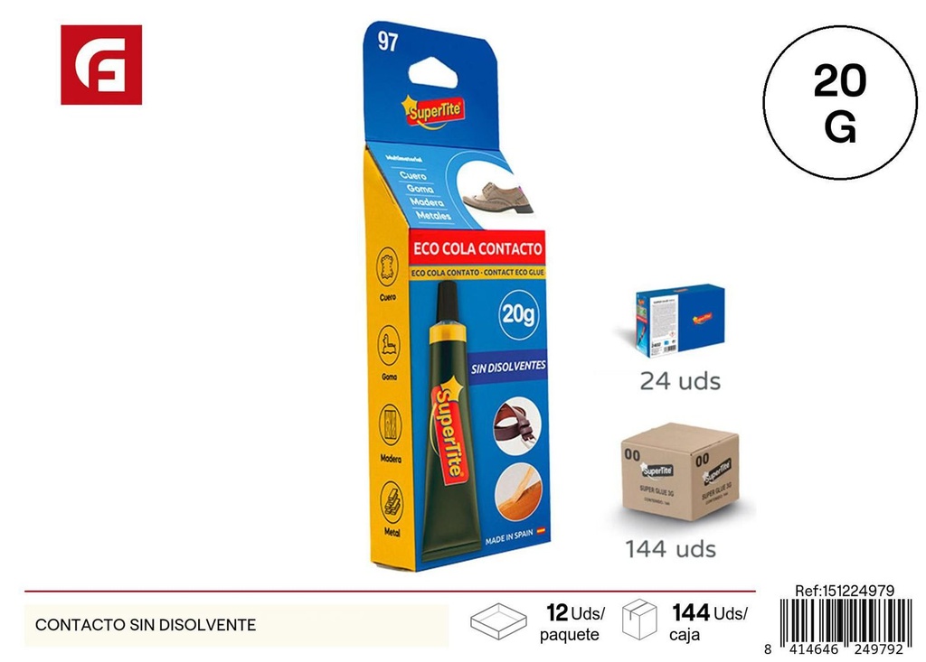 Glue sin disolvente - Materiales de manualidades y pegamento