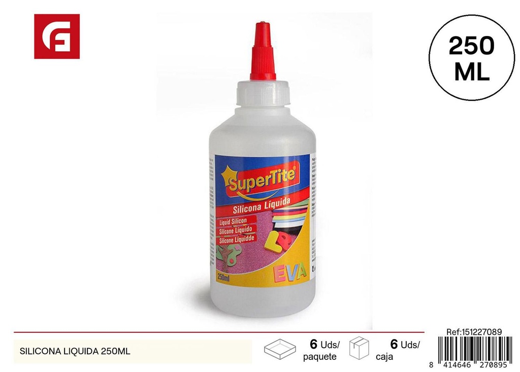 Silicona líquida 250ml para manualidades y reparaciones