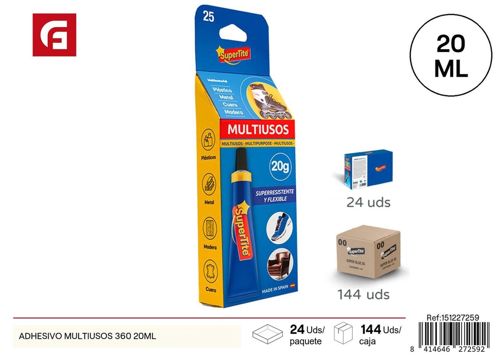 Adhesivo multiusos 20ml - Productos de manualidades