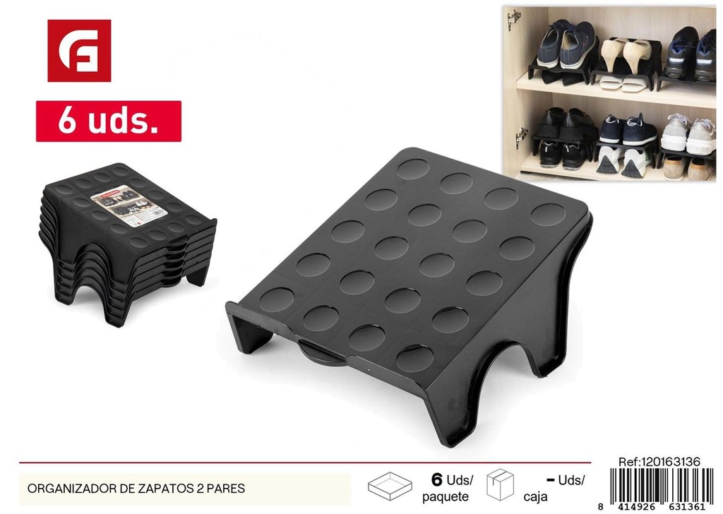 Organizador de zapatos para 2 pares - Accesorios para el hogar