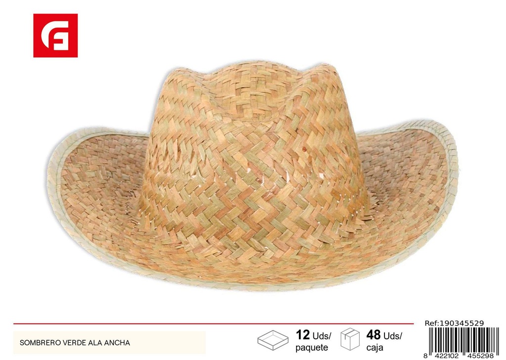 Sombrero verde de ala ancha - Moda de verano y accesorios